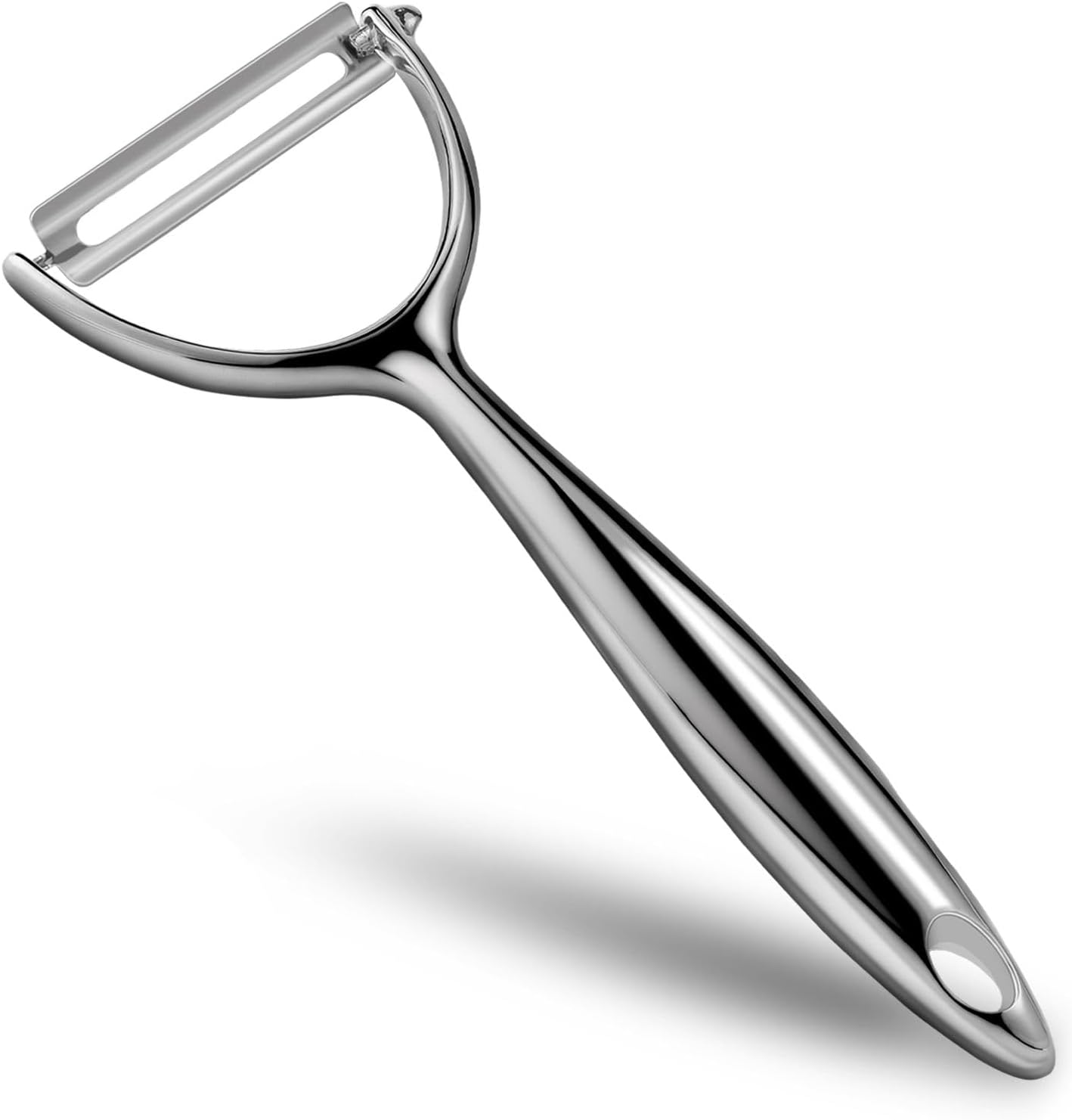 LIIGEMI Effortless Y Peeler with Sharp Stainless Steel Blades for Apples, Cucumbers - Ergonomic Handle for Easy Potato Eye removal, Perfect for Cooking Enthusiasts and Kitchen Novices（silvery）