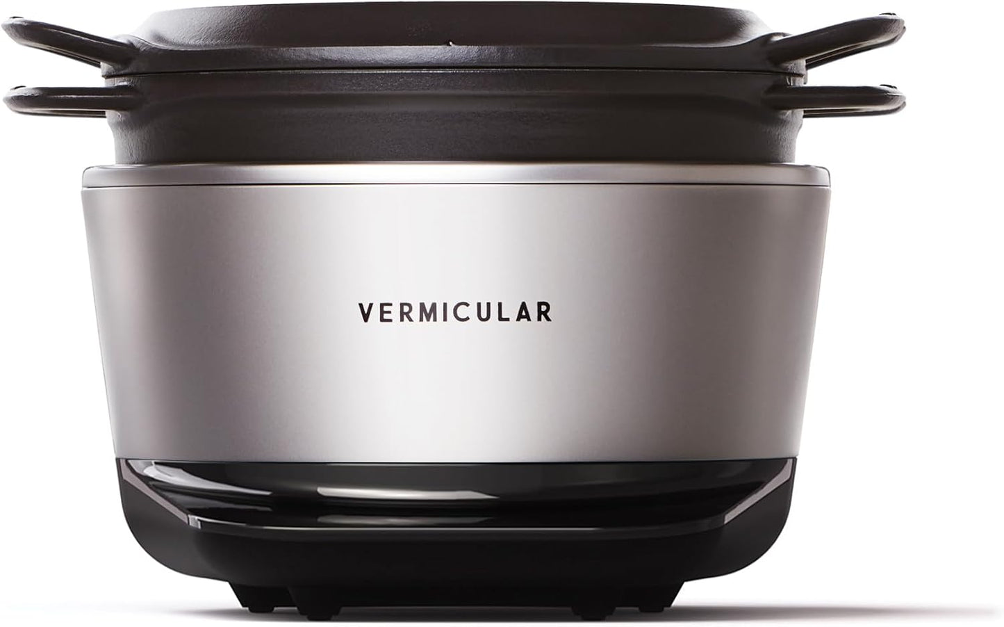Vermicular Musui–Kamado (RICEPOT) | Cast Iron Induction Cooker | Precision Multicooker | Japanese Rice Cooker | Slow Cooker | Non-Toxic Enameled Cast Iron Pot | Matte Black & Silver | US Model (120V)