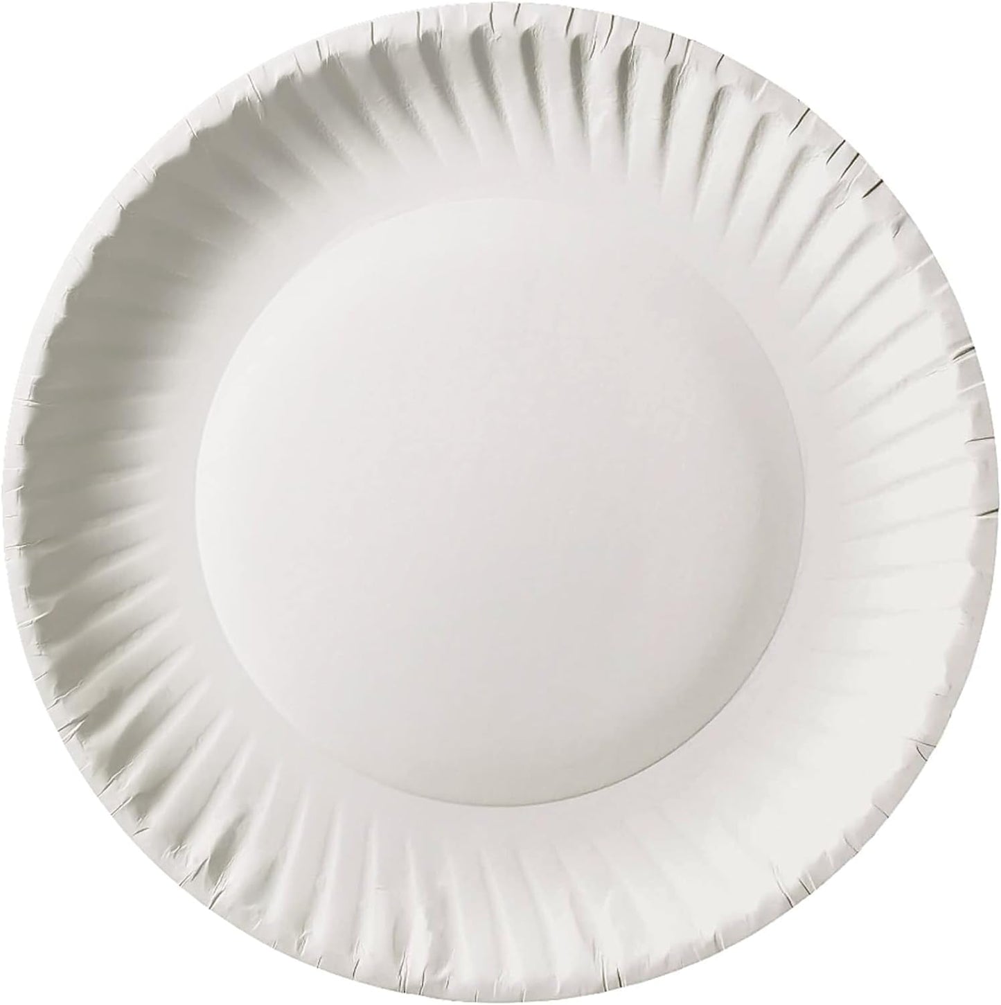 Bluetable 9 Inch Paper Plates Bulk – 1200 Count - Uncoated White 9” Dinner Plate Pizza Plate Decorative Craft Paper Plates Disposable Plates [1200 Pack/Case]