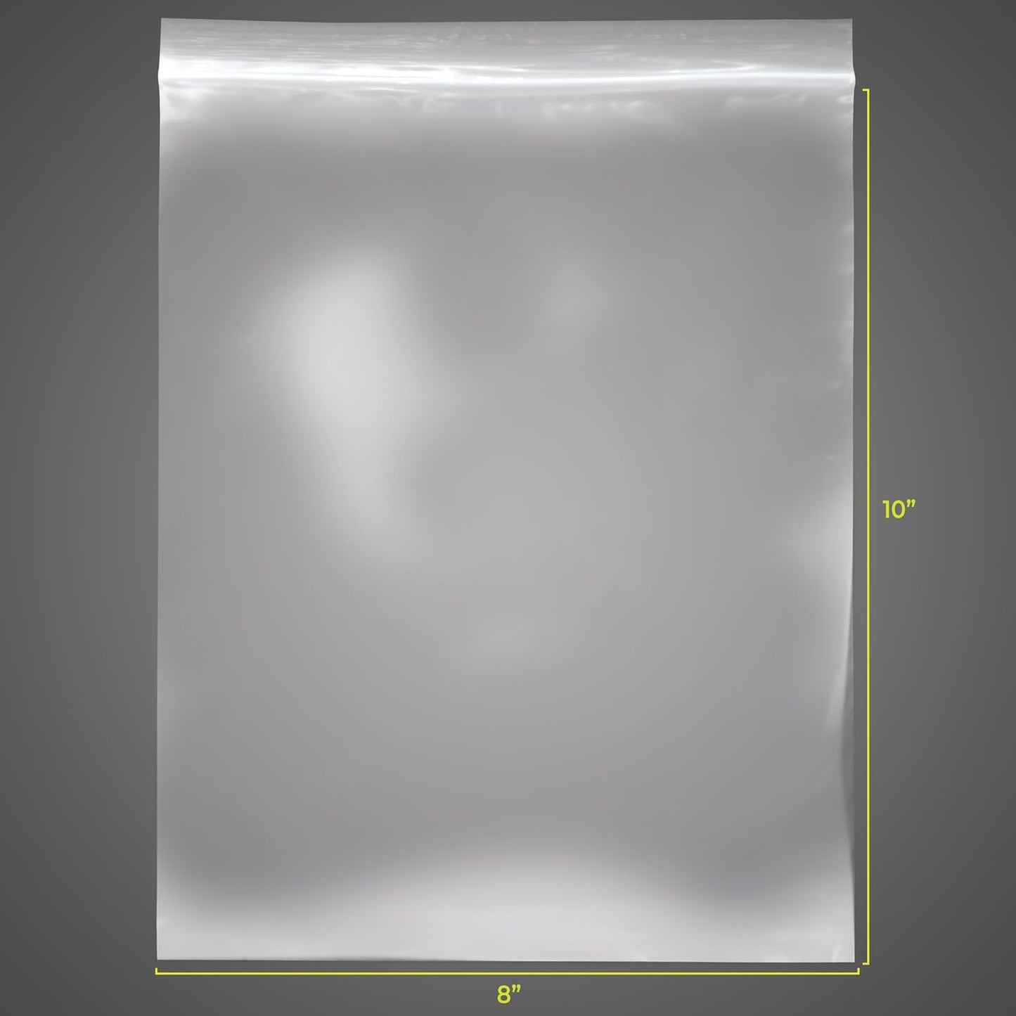 SNL Quality Zipper Lock Reclosable Clear Disposable Plastic Bags, Strong | 8" X 10" - 2 MIL - 100 Bags