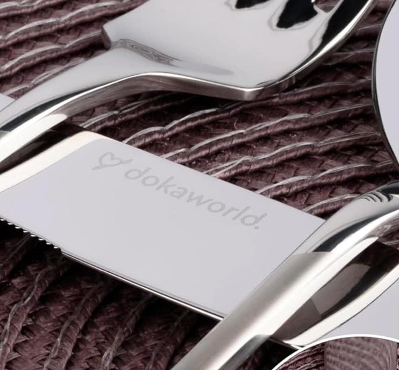 Semi-Matte Design Flatware, Silverware Set for 8 persons, 40 Piece - Spoons, Forks, and Knives 18/10 Stainless Steel, Dishwasher Safe