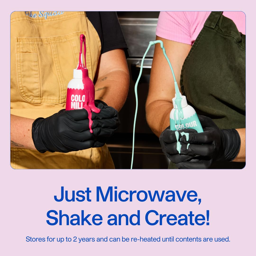 Colour Mill Chocolate Drip Easy-Melt Drizzle for Desserts, 125 Grams Raspberry