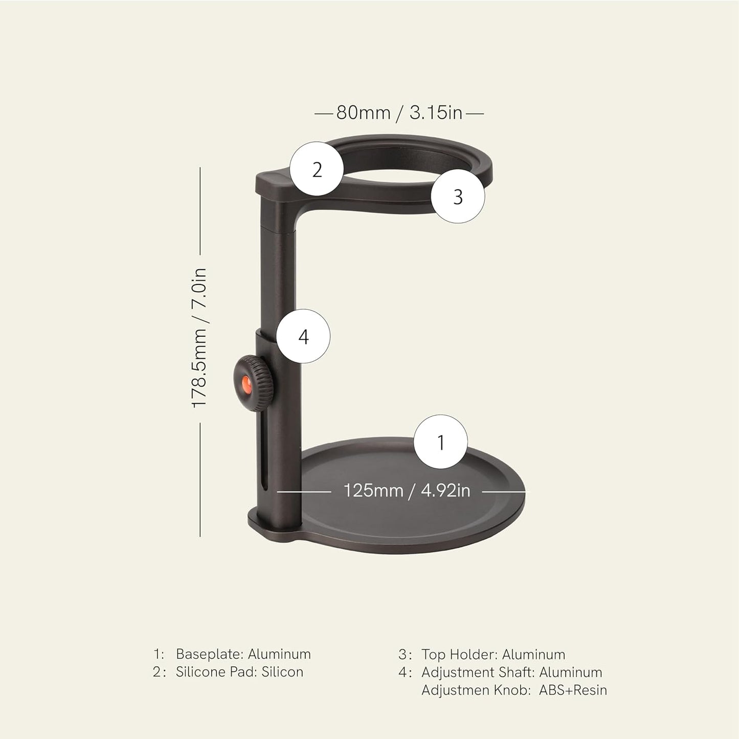OutIn Detachable Universal Coffee Stand,Portable Espresso Machine Stand,Pour Over Coffee Stand Easy to Carry