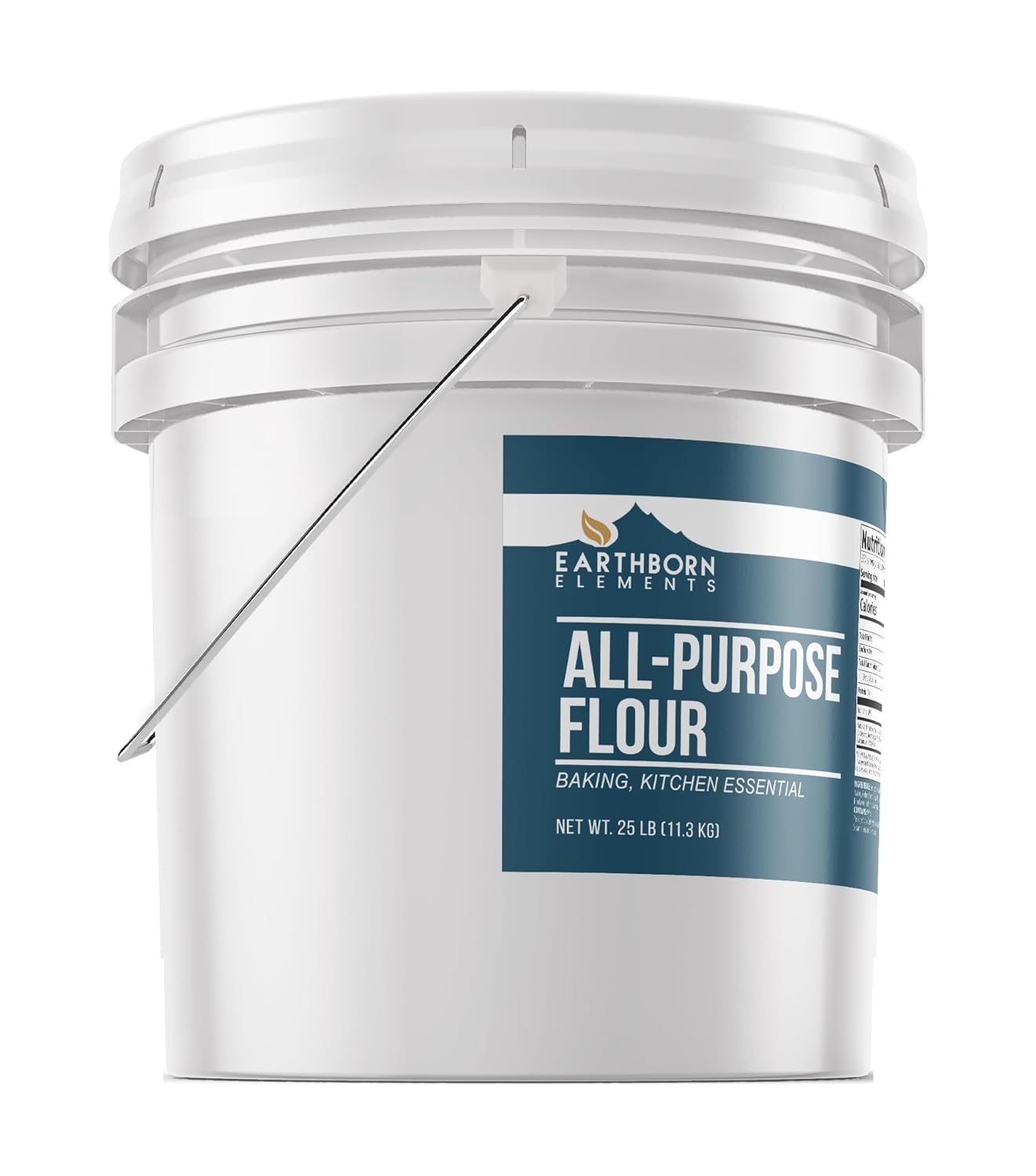 Earthborn Elements All-Purpose Flour, 5 Gallon Bucket, Bulk Size, Kitchen Essential, Baking & Cooking (400 Ounce)
