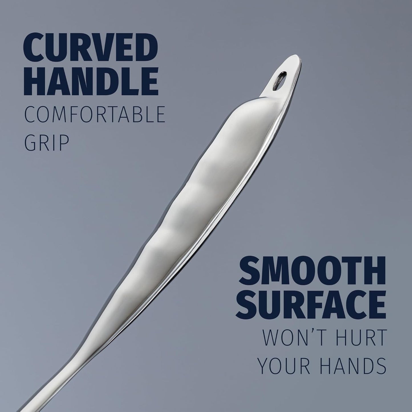 Zulay Kitchen Stainless Steel Soup Ladle – Lightweight, Strong & Durable Metal Ladle – Easy to Use, Comfortable Grip, Heat Resistant & Dishwasher Safe – Perfect for Home Cooks & Chefs (13")