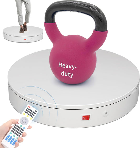 15.8In Remote Motorized Electric Turntable Rotating Display Stand Rotating Platform Photography Turntable motorized lazy susan base giratoria para for Photography,3D Scanner,(Load Range:132~400lbs)