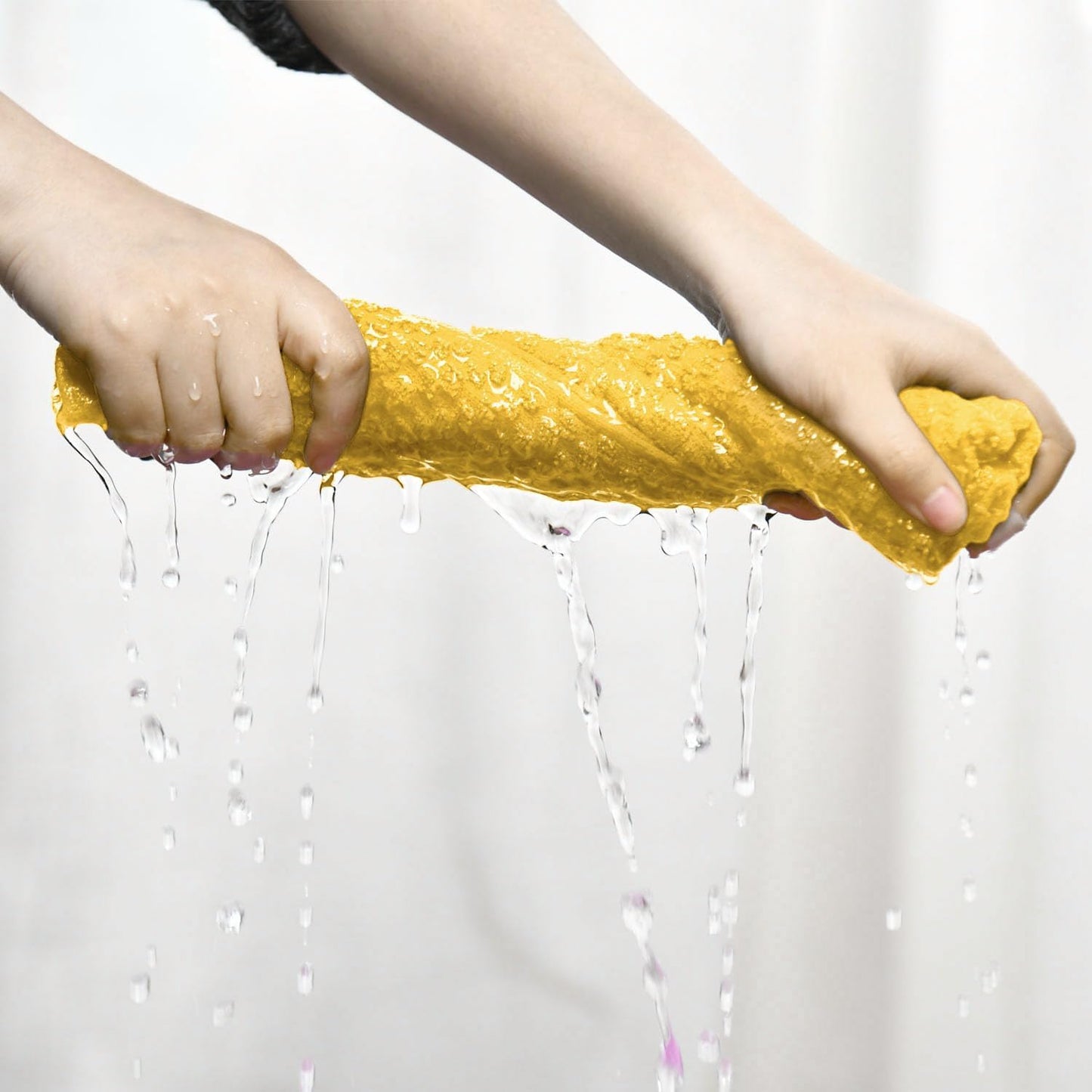 Artoid Mode Ring Spun Cotton Yellow Dishcloth Kitchen Towels, 12x12 Inch Ultra Soft Absorbent Quick Drying Household Cleaning Kitchen Rags Set of 4