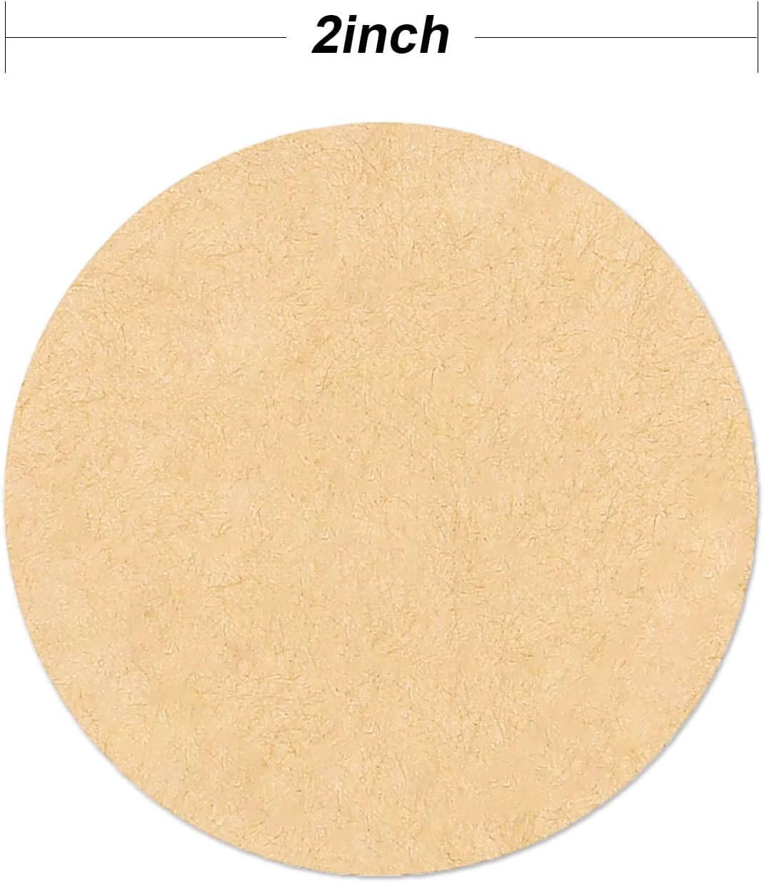 2 Inch Natural Brown Kraft Stickers (500 Per Roll), Round Blank Labels for Jars and Lid, Permanent Adhesive Kraft Stickers, Mason Jar Bottle Canning Labels