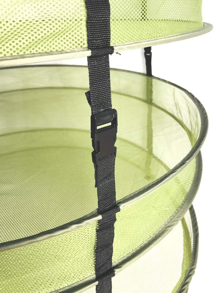 HORTIPOTS Hanging Drying Racks 2 FT Mesh Herb Dryer for Herbs and Clothes (2 FT Diameter, Green)