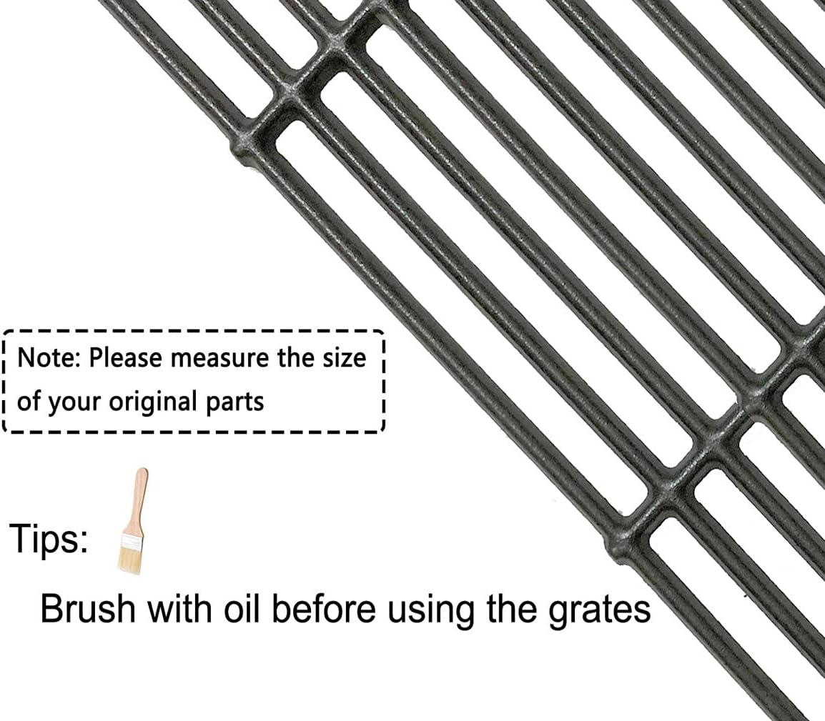 C752B(2-Pack) 15 Inch Cast Iron Cooking Grid Grates Replacement for Weber 7522 7521 Genesis Silver A Spirit 210 Spirit e210 Spirit 500 Parts