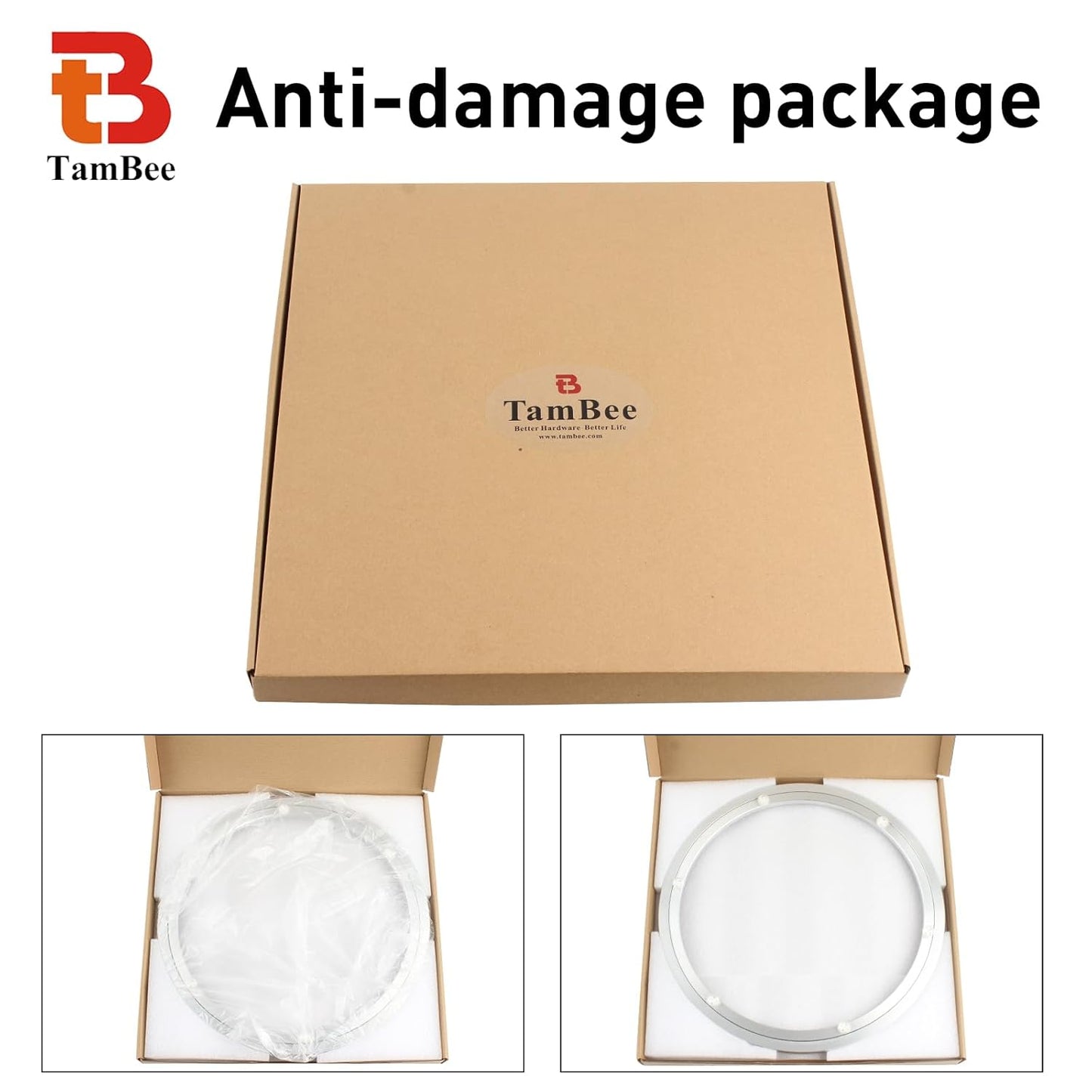 TamBee 24 Inch Lazy Susan Hardware Aluminum Bearing Metal Rotating Turntable Bearing Swivel Plate Hardware Lazy Susan Bearing Lazy Susan Parts Lazy Susan Mechanism Lazy Susan Kit Lazy Susan Base Only