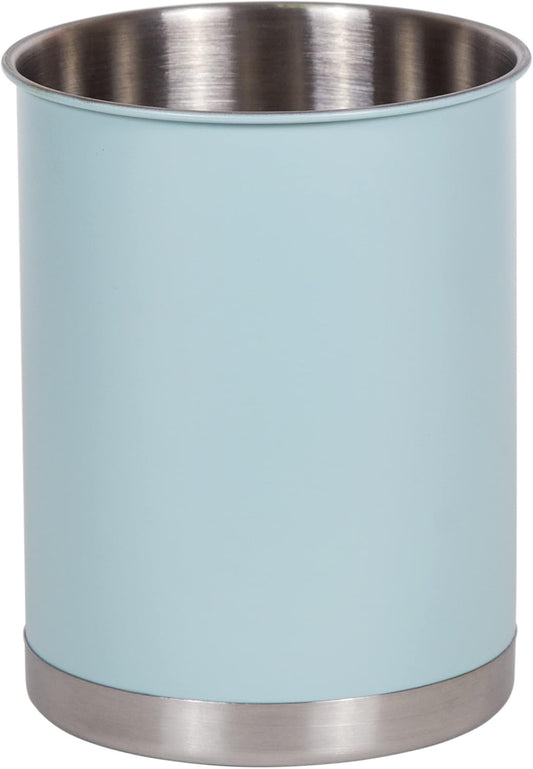 Creative Home Stainless Steel Utensil Holder– 6.3" Large Cooking Tool Organizer for Kitchen Decor and Countertop Storage, Stable Anti-Tip Design, Durable Powder-Coated Finish, Ocean Blue