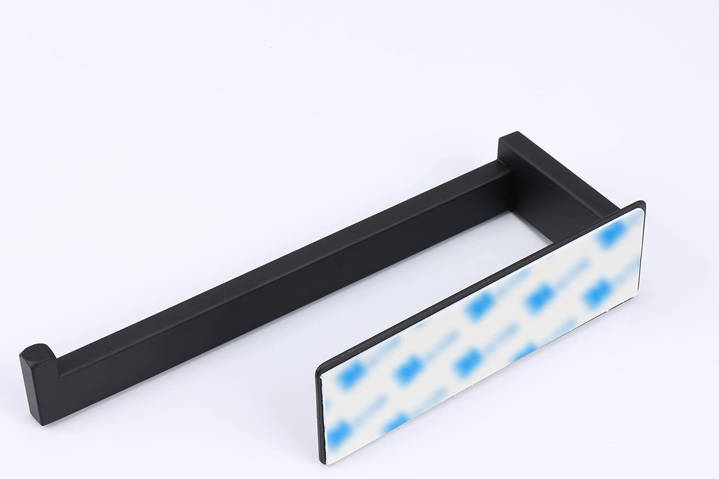 Hand Towel Holder, Strong Self Adhesive Hand Towel Ring, Thicken SUS304 Stainless Steel Hand Towel Bar/Rack, No Drilling Modern Hand Towel Hanger (Matte Black, 9 in)