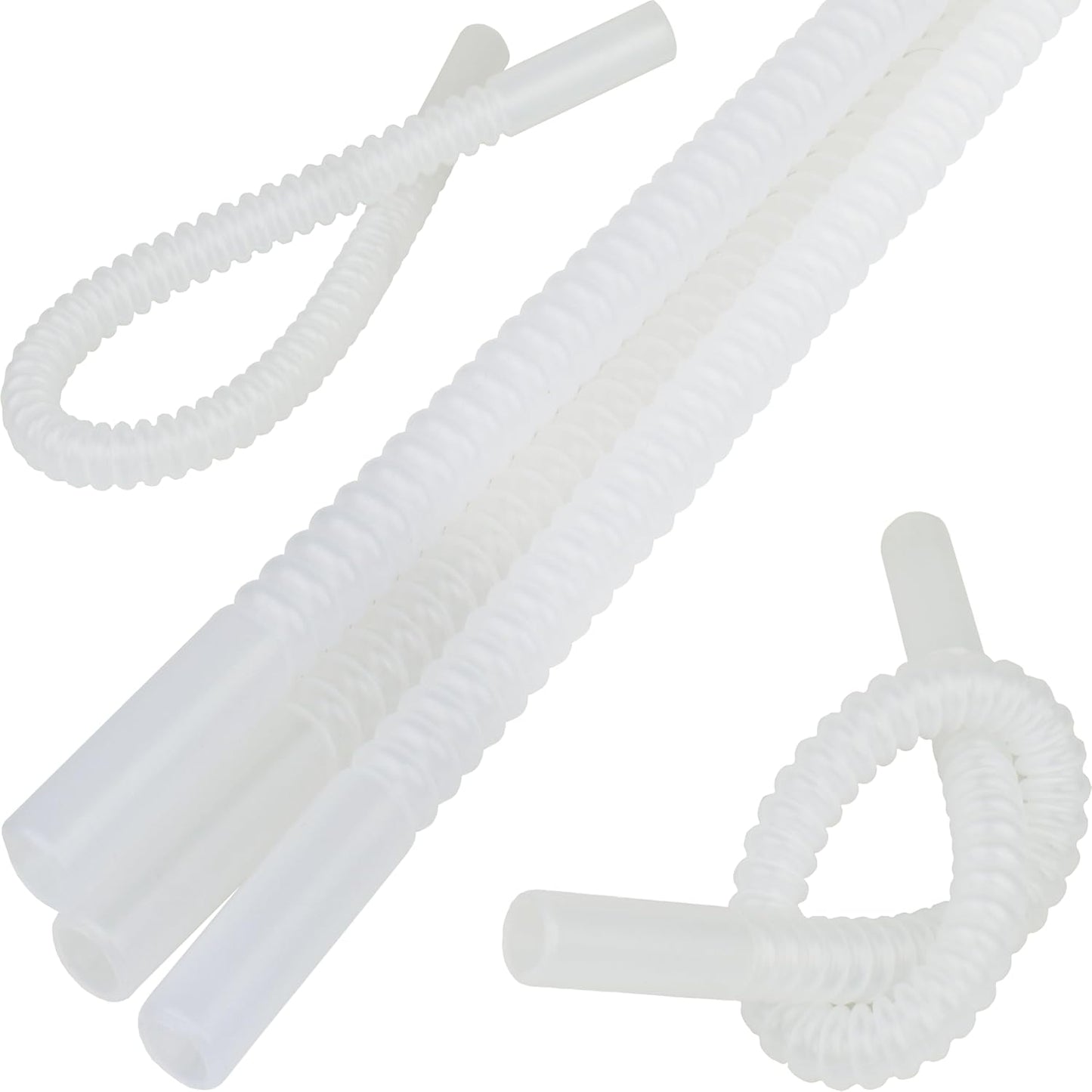 Bendable Straws - 11 inch Long Flexible Straws - Bendy Drinking Straw Reusable - 5 Pack