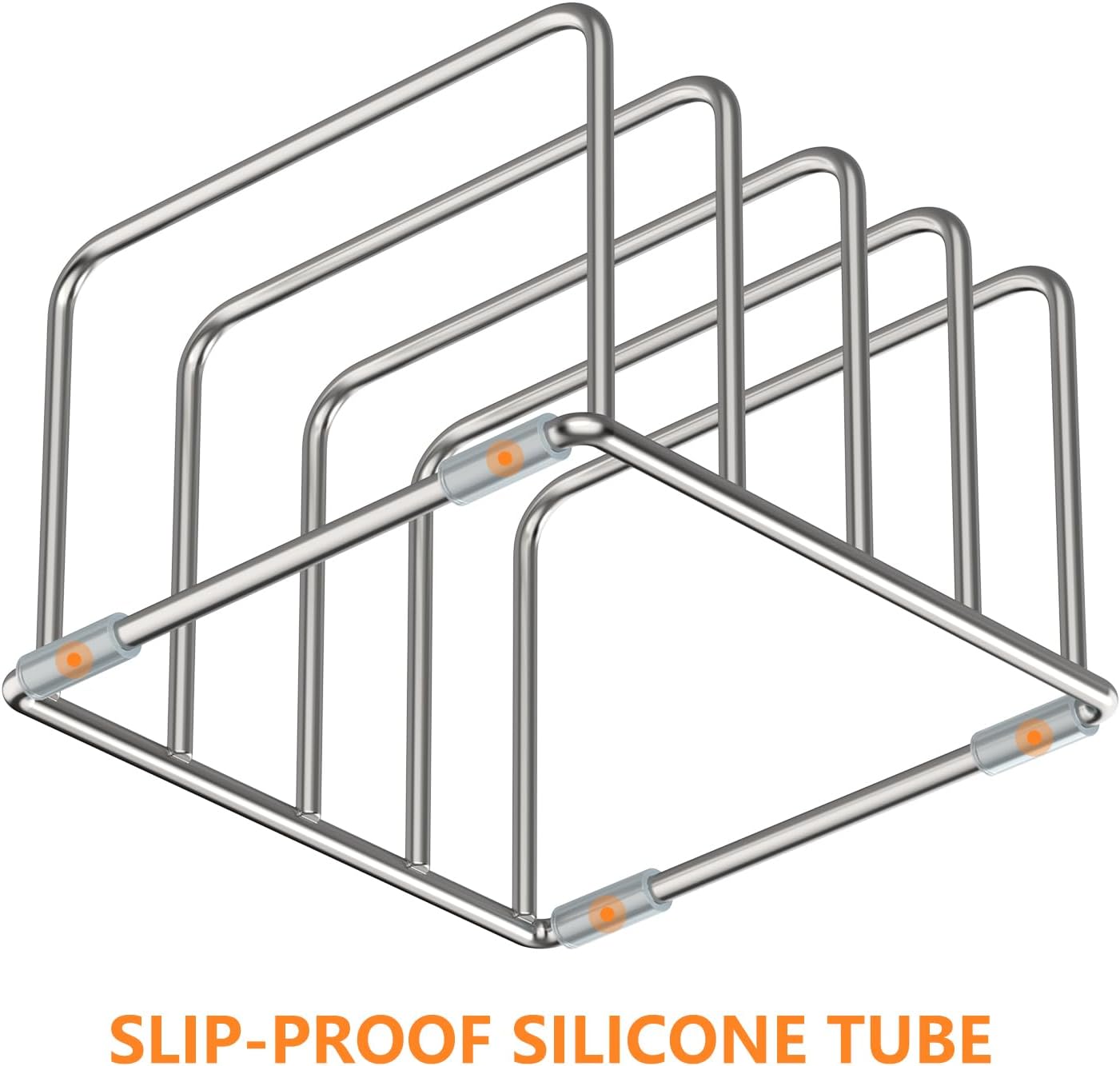 Cutting Board Holder Stand, Chopping Board Storage Rack, Cutting Board Organizer, 304 Stainless Steel Chopping Board Holder, Cookie Sheets Organizer 1.0+1.2 Inch Width Slots(Large)