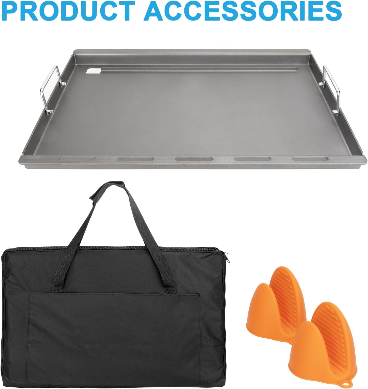 Full-Size Griddle Inserts for Weber Spirit I & II 300 Series, Flat Top Griddle Plate for Weber Spirit E-310/E-320 S-310/S-320 Spirit II E/S-310 E/S-320 Series, Replace for 6787