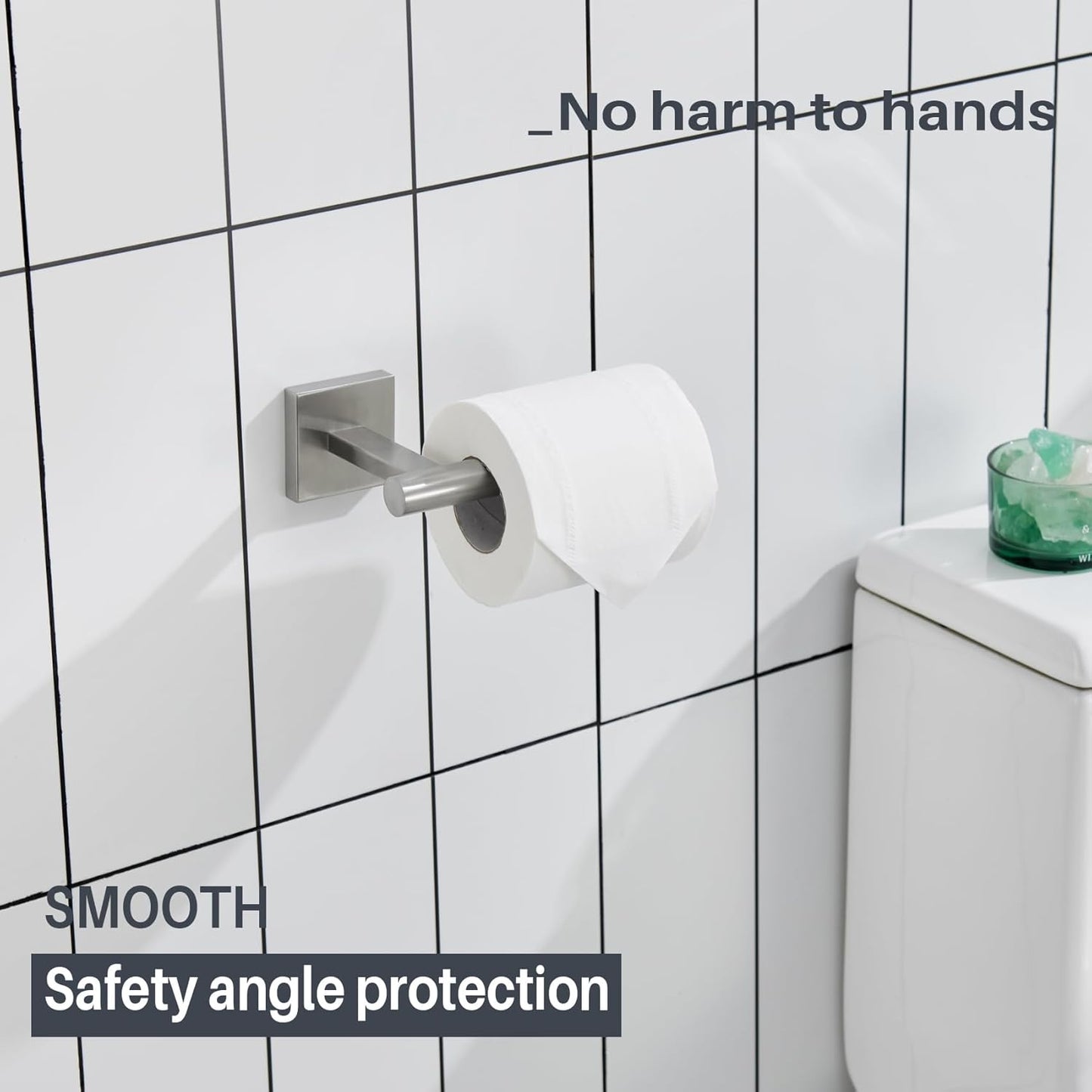 KOKOSIRI Toilet Paper Holder Tissue Paper Dispenser for Bathroom Toilet Roll Holder Wall Mounted, Brushed Nickel Stainless Steel B2008BR