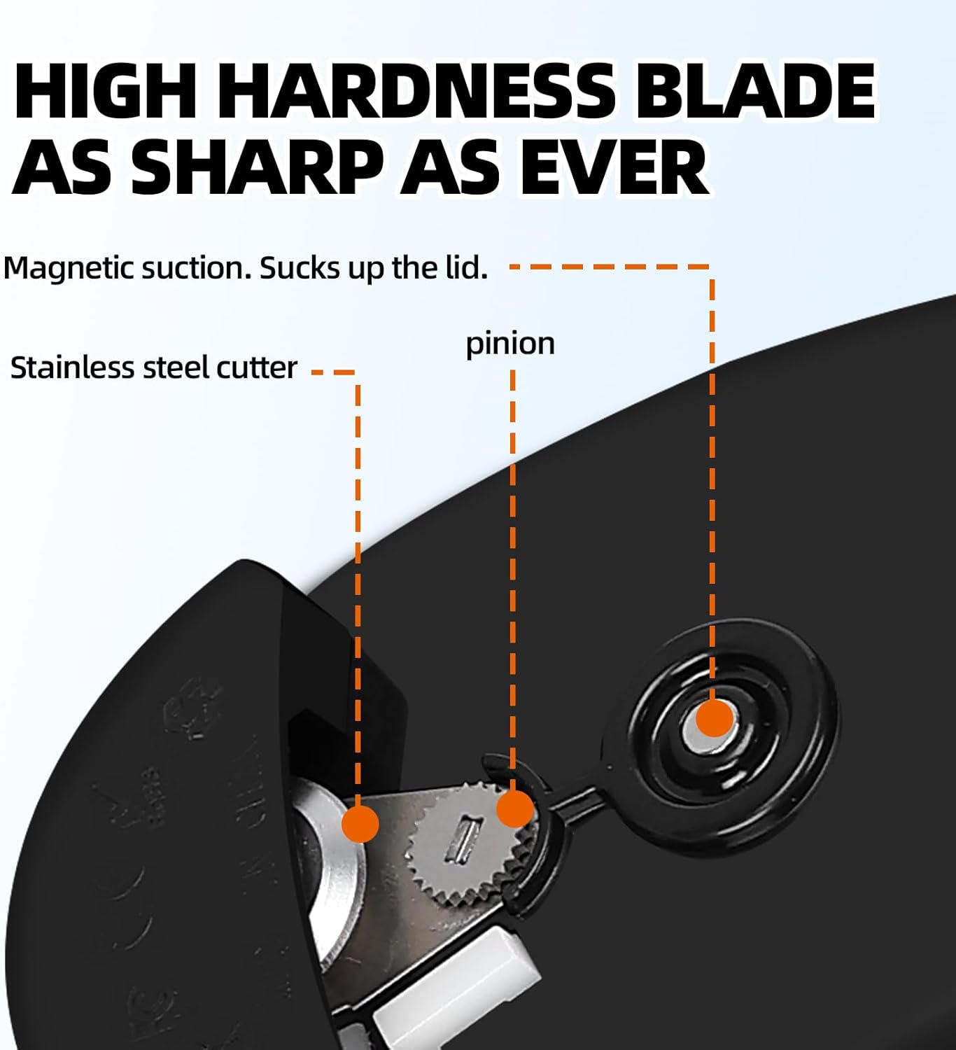 Rechargeable Auto Electric Can OpenerTouch Side Cut Opener Open Your Cans with A Simple Press of Button - Automatic,Smooth Edge,Food-Safe,for Kitchen for Seniors with Arthritis Small Size (Black)