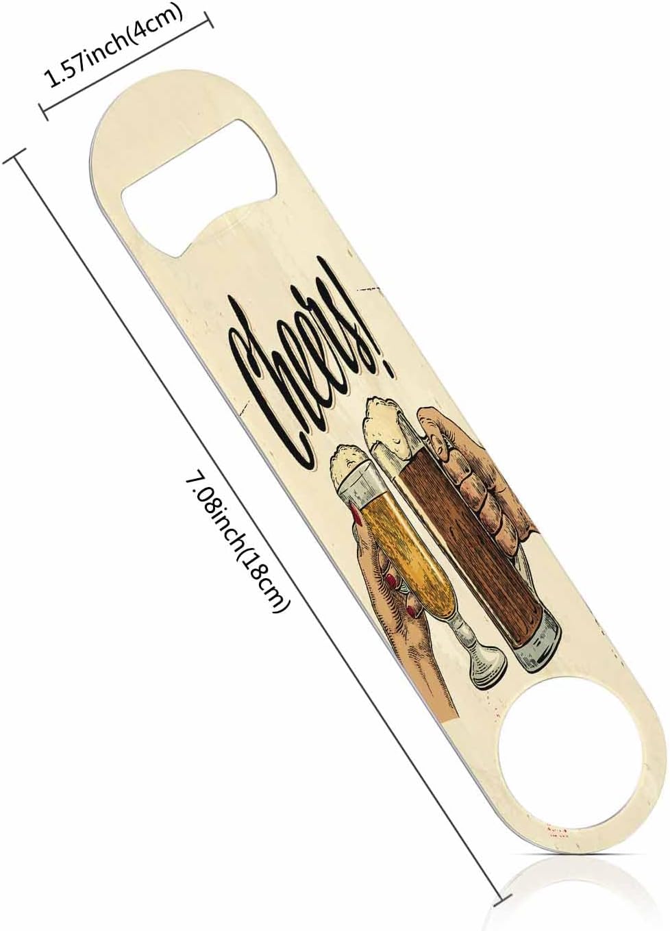 Stainless Steel Bottle Opener - Cheers Hand Holding Glass Beer Cup Celebration Full Liquid Drinks Happy Flat Beer Bottle Opener Keychain for Home Kitchen Bar Restaurant Party Birthday Gift