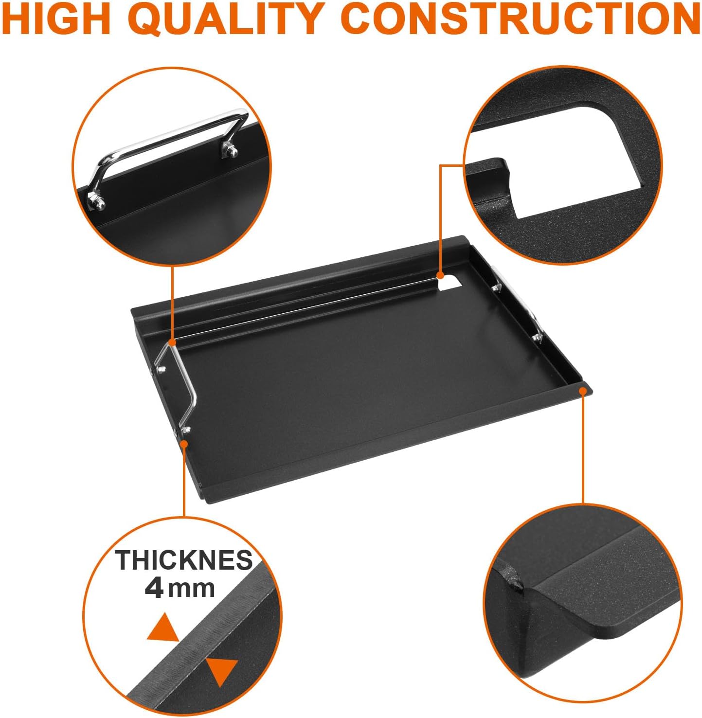 Full-Size Griddle Inserts for Charbroil Performance 5 Burner, Flat Top Griddle for Charbroil Grill 463275517 463243518 463243519 463275717 463372017 463348017, Replace for G470-0002-W1 G470-0003-W1
