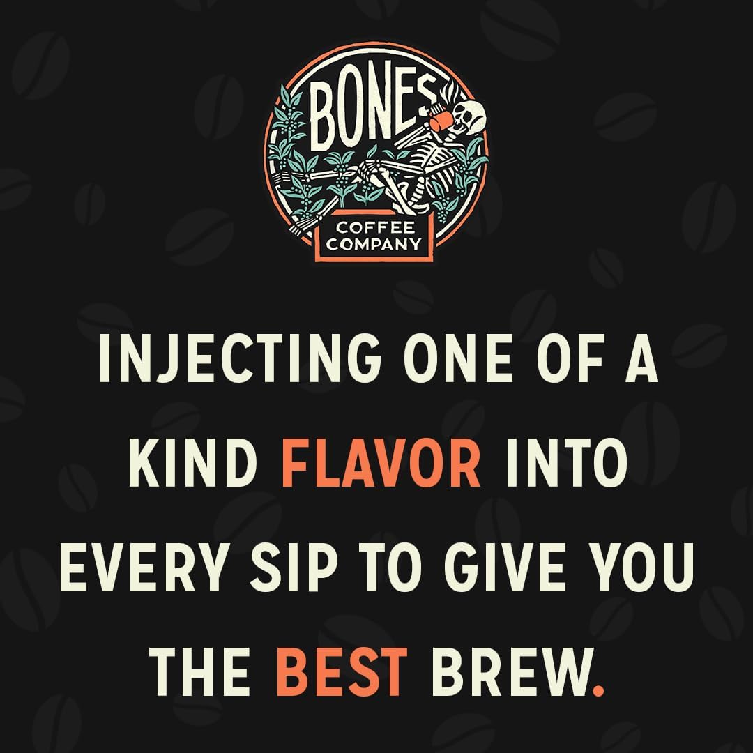 Bones Coffee Company Spongebob Bikini Bottom Brew, Pineapple Upside Down Cake Flavored Coffee, Medium Roast Low Acid Arabica Beans For Auto drip and French Press Coffee Maker, 12 Oz Ground