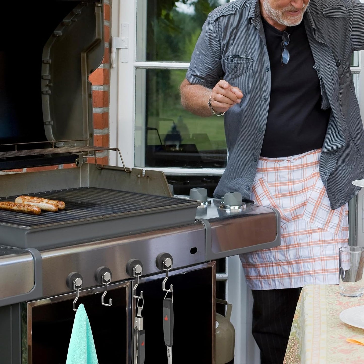 Rubber Coated Anti-Scratch Heavy Duty Magnetic Hooks, Essential for Cruise Ship Cabins & Refrigerator Hanging, Rubber Coating Anti-Corrosion, Hook Magnets for Outdoor Grill(3, Sliver)