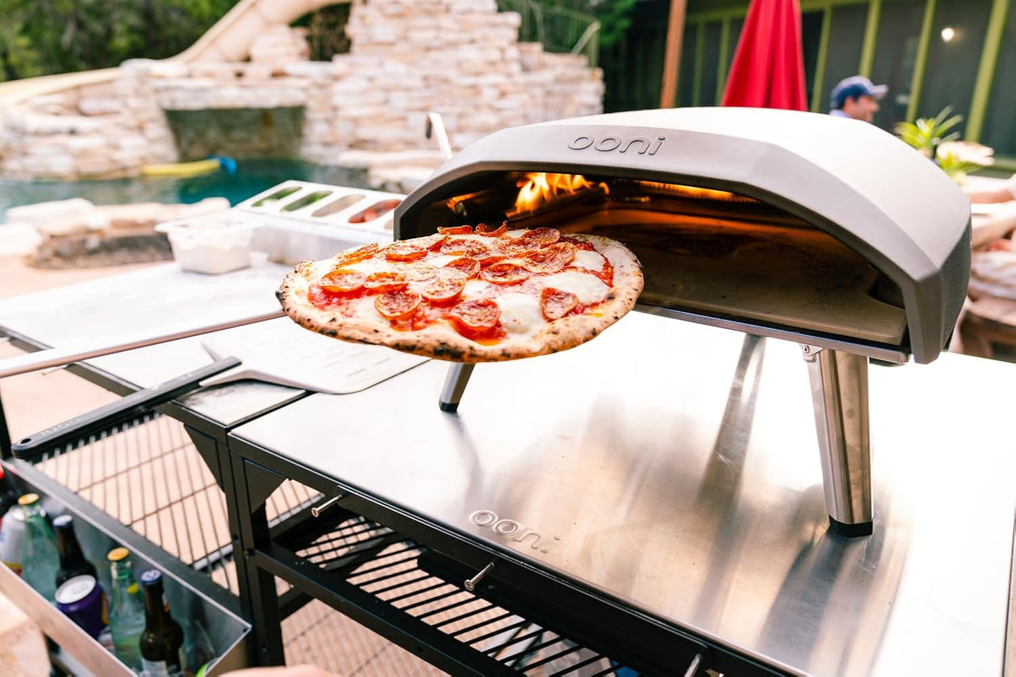 ooni 14" Perforated Pizza Peel Turning Peel 14" Bamboo Serving Pizza Peel - Essesntial Pizza Oven Accessories Bundle