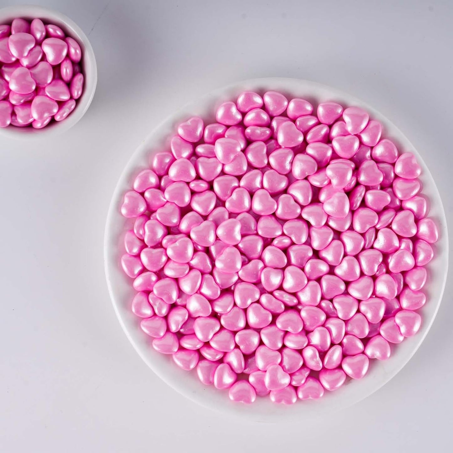 Kasvan Pink Heart Shapes Sprinkles - Edible Candy Pearls 130g/4.58 Oz, Mix Size, Baking Cake Decorations, Ice Cream Toppings and Cookie Decorating, Wedding Party Chirstmas Supplies (Pink)
