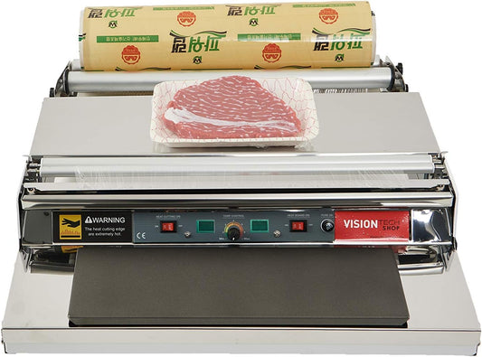 VisionTechShop VTH-500, 20 Inch / 500 mm Hand Wrapping Machine Film Wrapper for Food Packaging, Large Tray, MADE IN KOREA