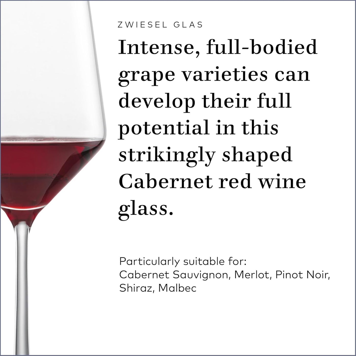 ZWIESEL GLAS Pure Cabernet Red Wine Glass (Set of 4), Graceful Wine Glasses for Red Wine, Dishwasher-Safe Tritan Crystal Glasses, Made in Germany (19 Ounce)