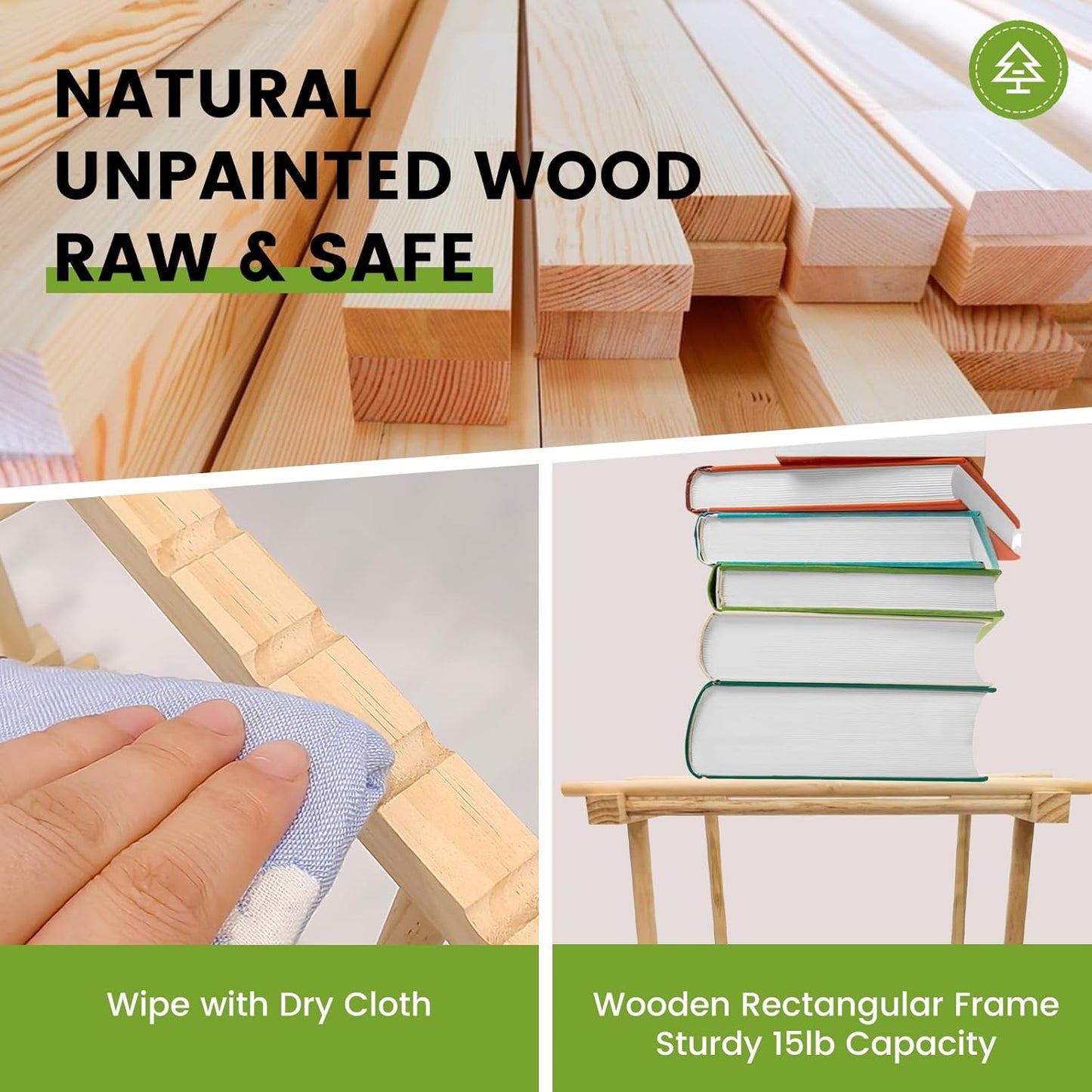 Wooden Pasta Drying Rack with 12 Detachable Rods & Fixed Grooves, Effortless Pasta Transfer, Holds Short/Long Noodles