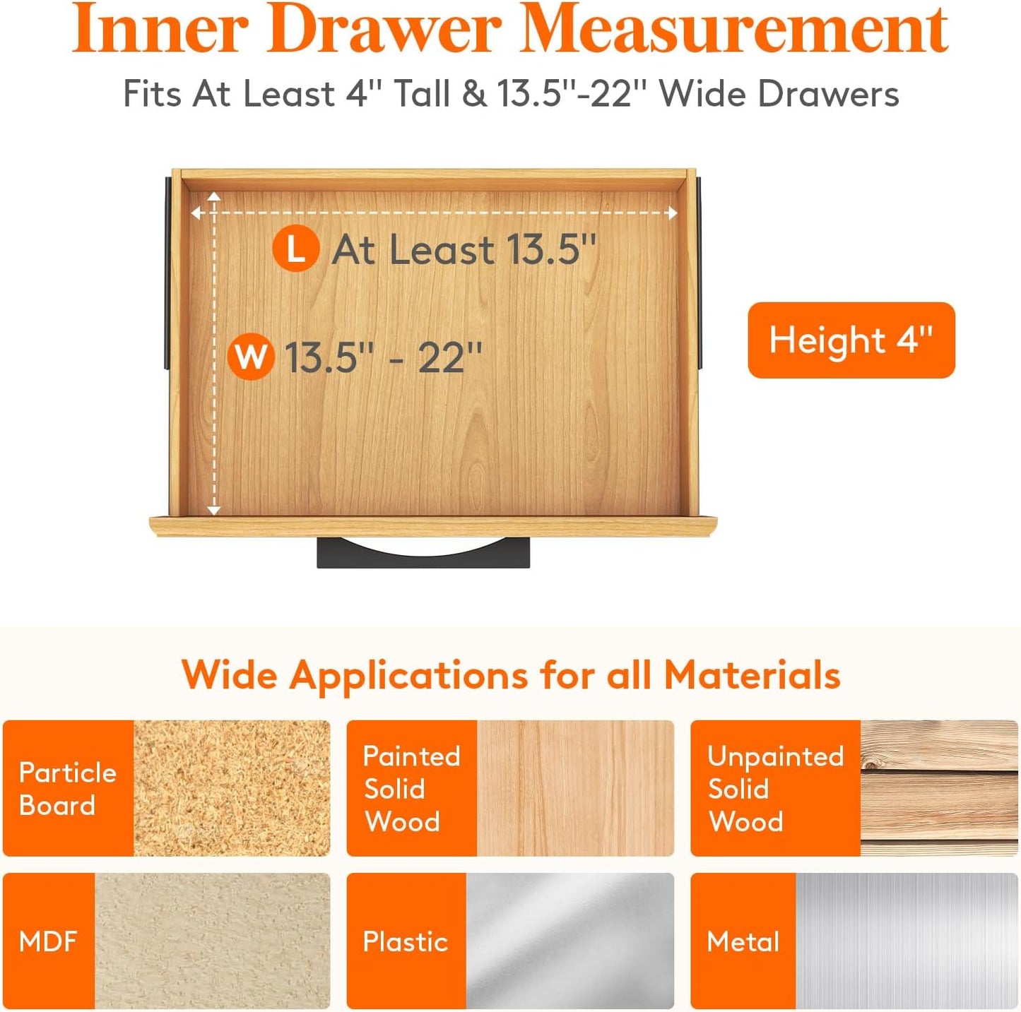 Lifewit 12 Pack Drawer Dividers Plastic 4" High, 13.5-22" Adjustable Drawer Organizers for Clothes, Expandable Dresser Separators in Bedroom/Bathroom/Kitchen/Fridge/Office Organization and Storage