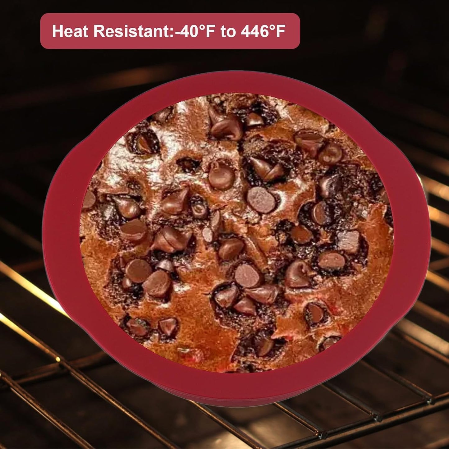 Nalchios 8 inch Silicone Round Cake Pans Set of 3, Non-stick Easy Releasing Mini Pans, Flexible BPA Free Silicone Baking Mold Pans for Layer, Mini, Pizza, Cheese, Chocolate Cake