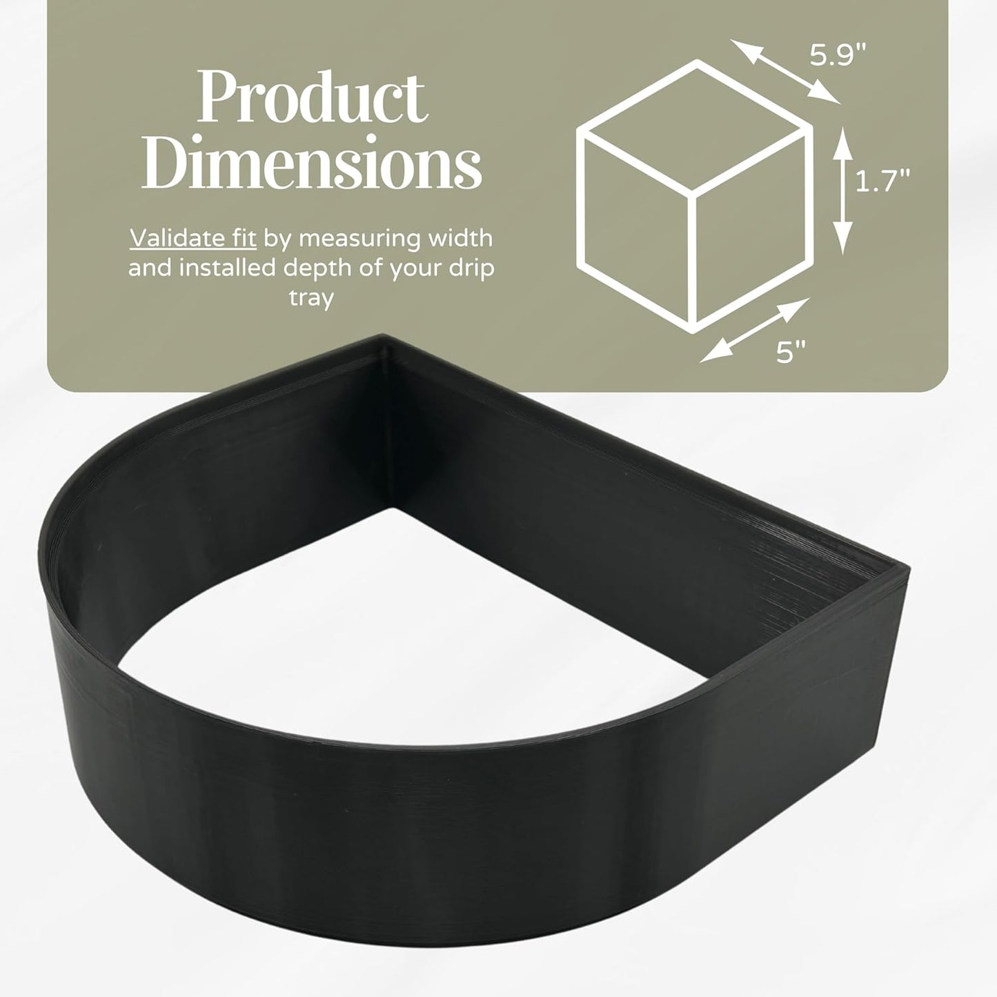 Drip Tray Mug/Cup Riser Made for the Keurig to Reduce Splashes - Riser Only (Black, K-Cafe Special Edition 1.7 inches Tall)