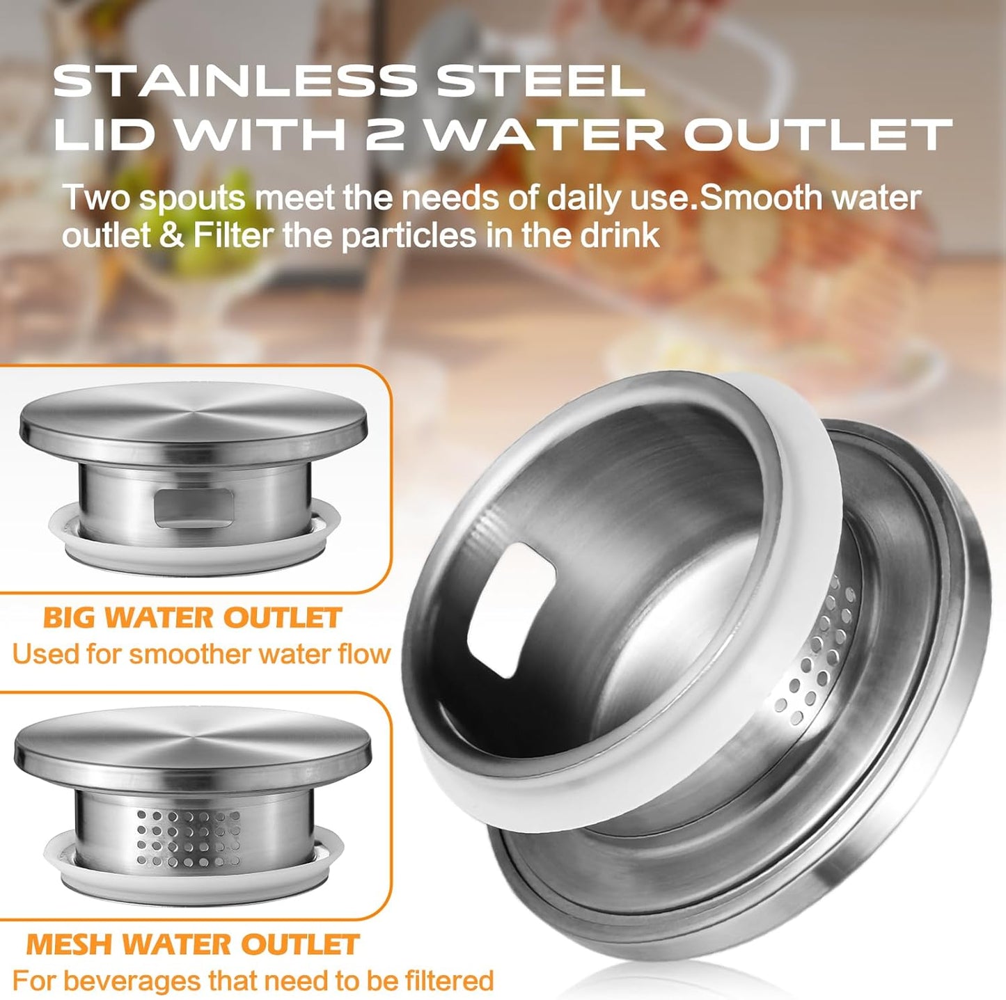 2 Liters/68oz 2 Pack Stripes Glass Pitcher with Lid and Handle for Bridge Door, Aofmee Borosilicate Glass Heat Resistant Dishwasher Safe Iced Tea Jar, Carafe with Scale Line for Hot/Cold Beverage