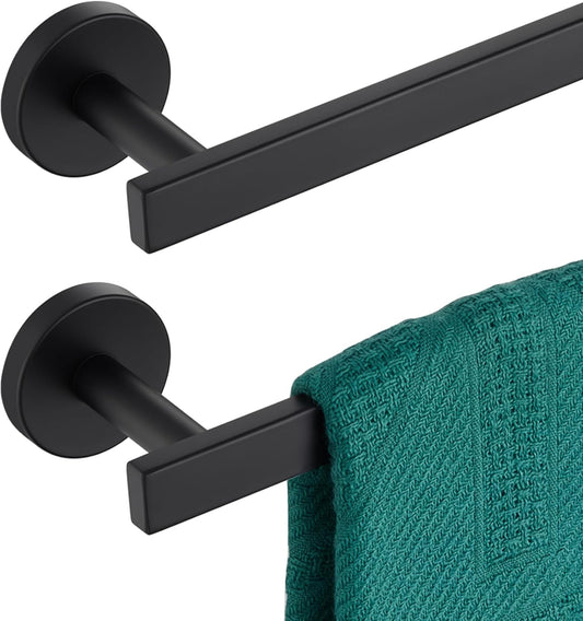 20 Inch Bathroom Towel Bar Bath Towel Rack Kitchen Towel Holder Towel Shelf Wall Mounted SUS304 Stainless Steel 2 Pack Matte Black AN4001MB-L20-P2