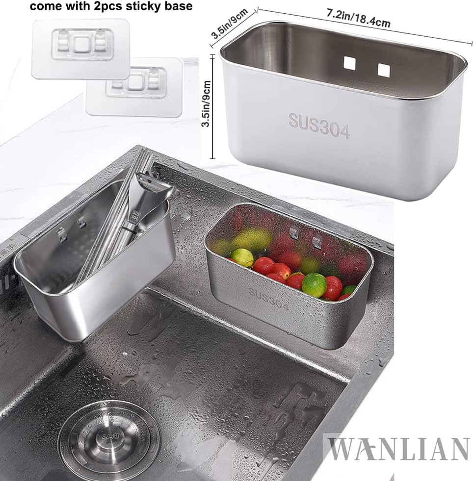 Stainless Steel Sink Strainer Kitchen Food Catcher Sink Strainer Basket for Filter Kitchen Waste and Wash Vegetables Fruits