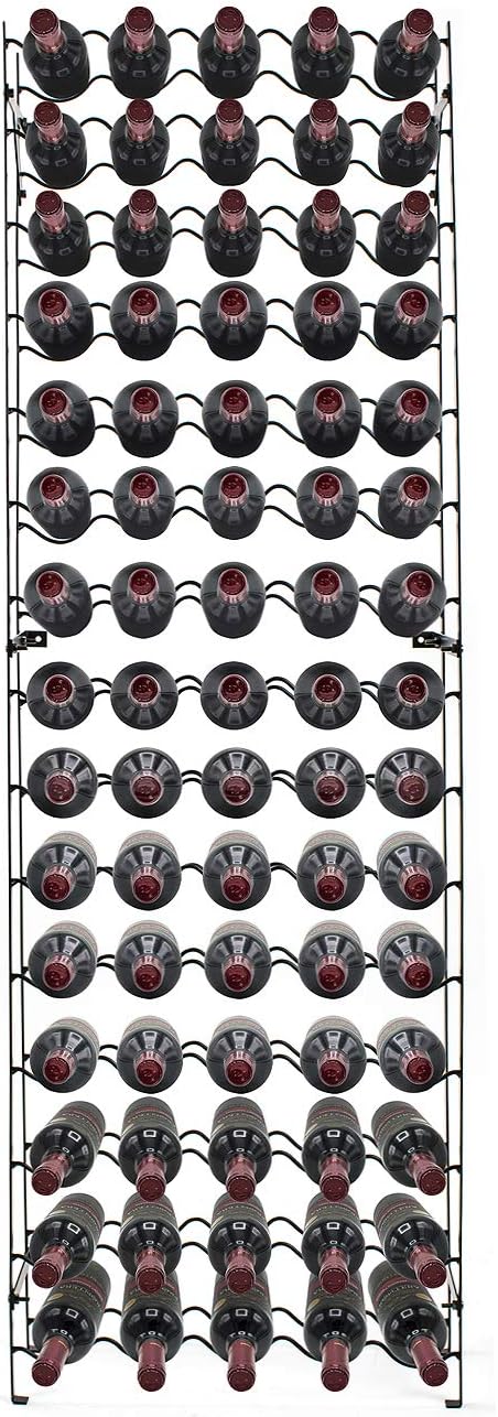 Sorbus Wine Rack Freestanding Floor - Wine Bottle Holder Holds 75 Bottles of Wine - 75 Bottle Capacity Wine Storage for Any Bar, Wine Cellar, Kitchen, Dining Room