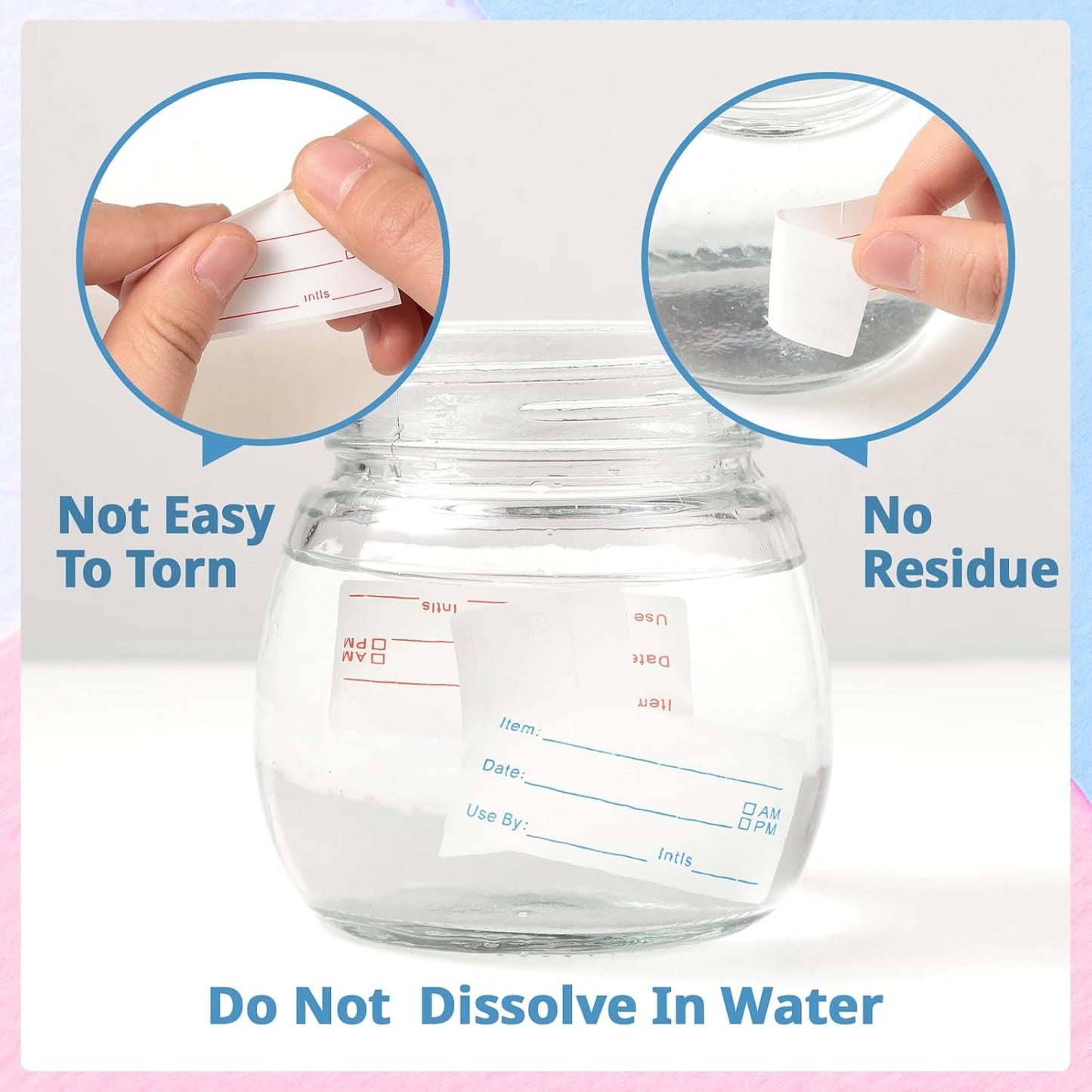 8 Rolls 4000 Pieces Removable Food Labels, 1 x 2 Inch Date Stickers for Freezer, Refrigerator Food Containers - Easy to Write On