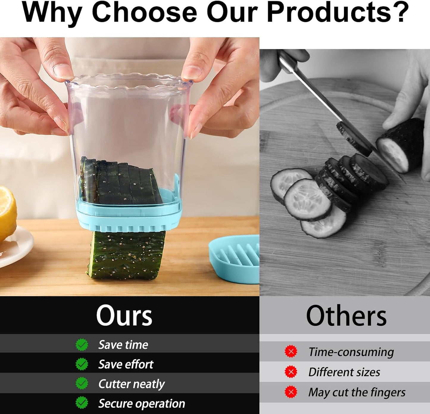 Fruit Slicer Cup: Strawberry Slicer, Strawberries Cutter Cup, Speed Cutter for Banana Grape Egg Kitchen Portable Slicing Tool(Light Blue)