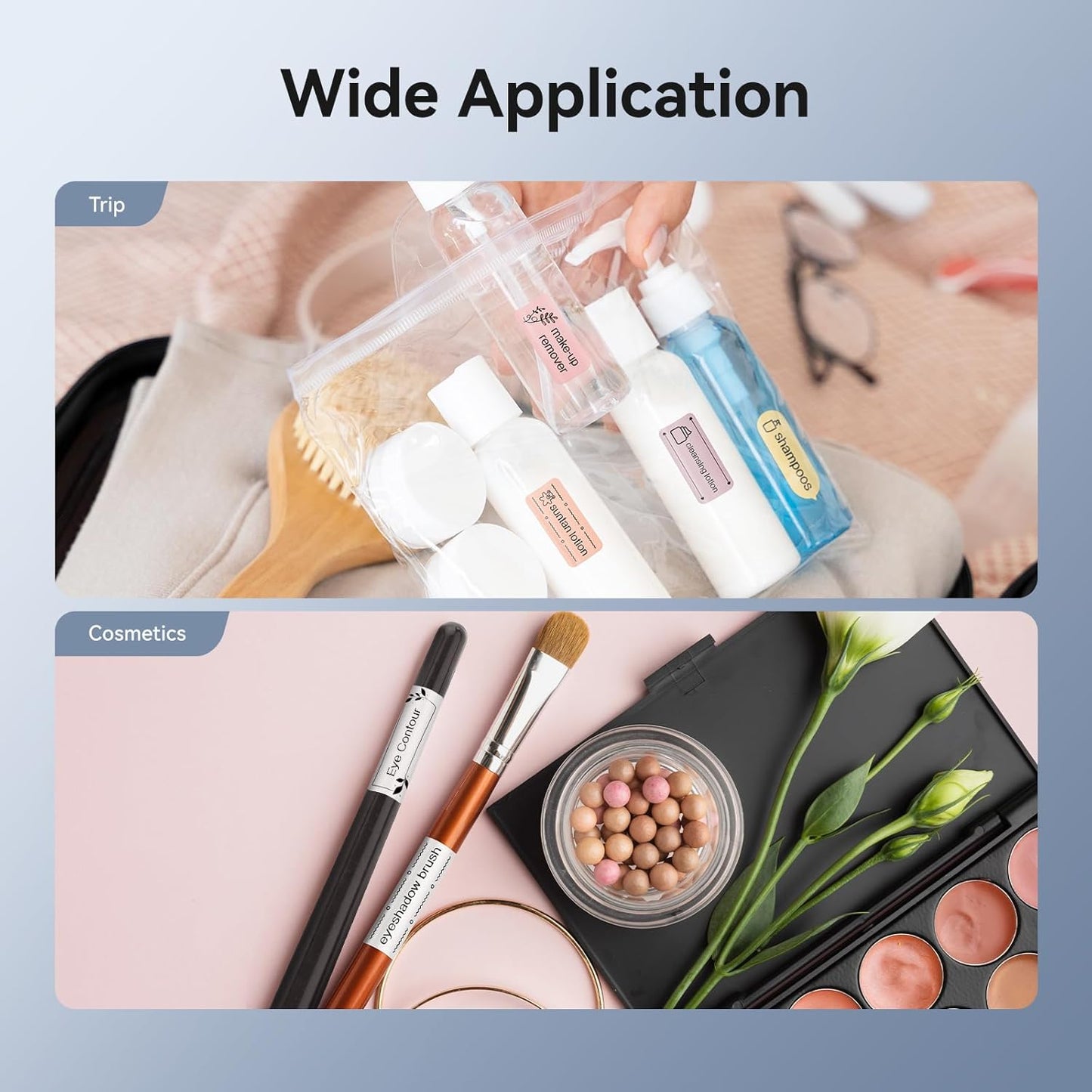 NIIMBOT D11 New Version Label Maker Machine with Tape,300DPI Bluetooth Label Printer, Portable Thermal Printer,Sticker Maker for Organizing Home Office School,Blue