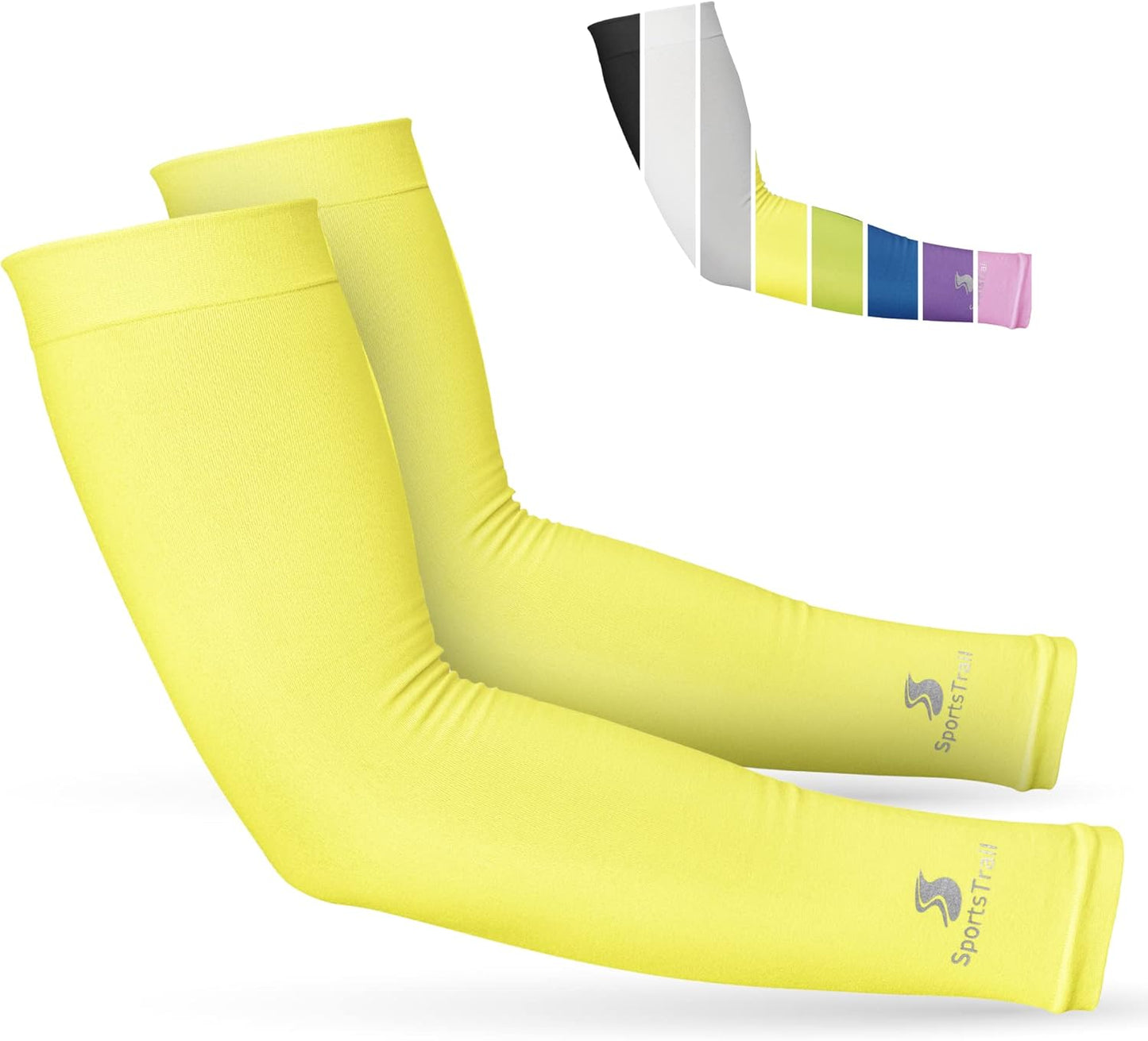 SportsTrail Cooling Arm Sleeves for Men & Women – Breathable, UV Sun Protection, Sports Arm Sleeves for Women, Men & Youth