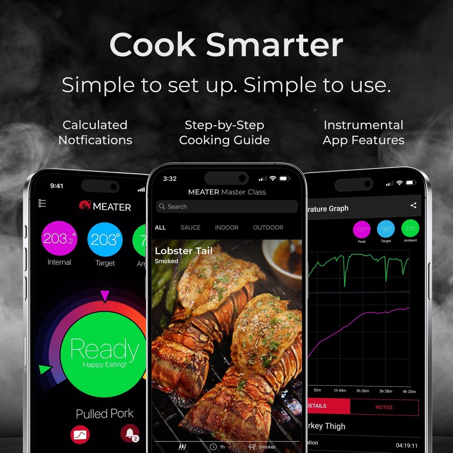 MEATER Pro Bundle: Smart Wireless Meat Thermometer with Built-in WiFi | Kitchen Towel & Bar Blade Opener | Long Range for Grilling, Smoking, Roasting & BBQ | Limited Edition Brown Sugar Color