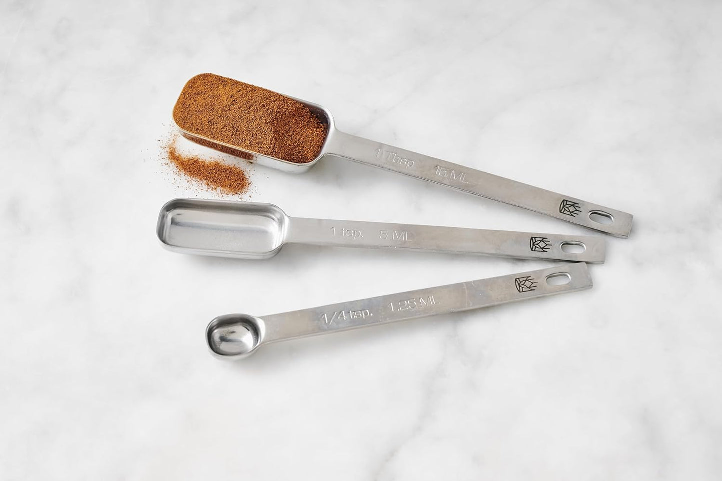 King Arthur Baking Company Spare Measuring Spoons, 18/8 Stainless Steel, 3-Piece Set