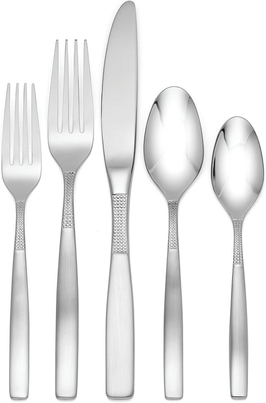 Oneida 53 Piece Camlynn Flatware Set, Silver