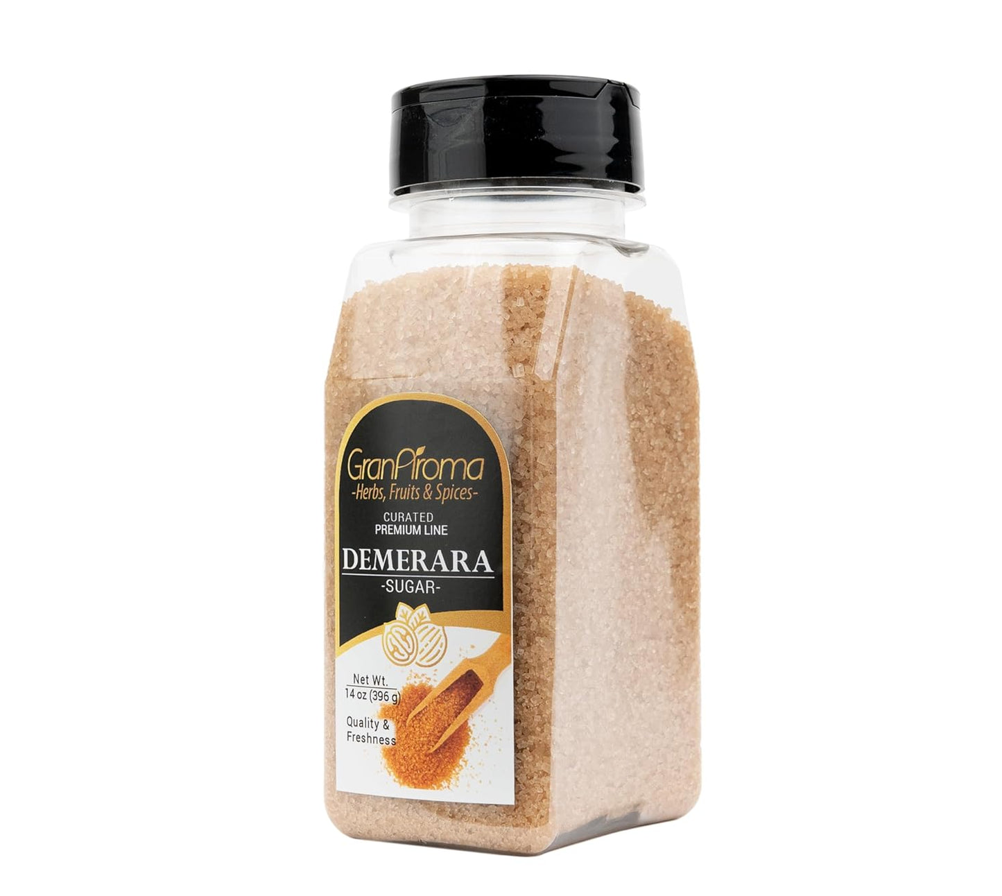 GranAroma Demerara Sugar, Sweets & Beverages, Cooking & Baking, Raw Crystals (14 Ounce)