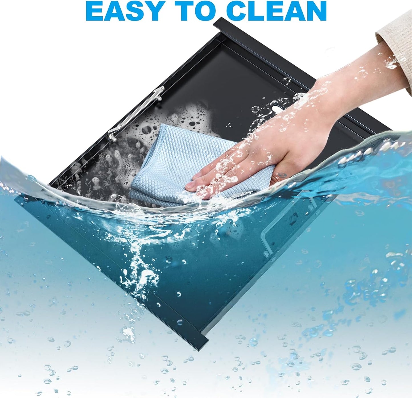 16517 Half Size Griddle Insert for Bull 30" 4 Burner Grill Angus 47628 47629 Outlaw 26038 26039,Bull Premium Grill 18248 18249,Non-stick Carbon Steel Flat Top Cooking Plate Replacement for Bull 65073