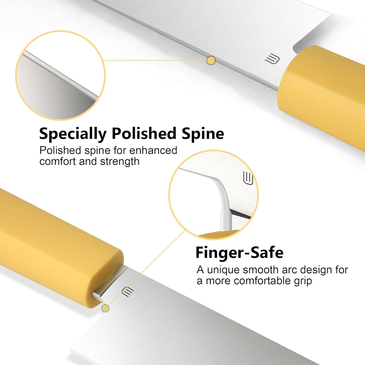 8 Inch Chef Knife, AR-RPM9 Steel & Ergonomic Handle Cooking Knife, Ultra Sharp Professional Kitchen Knife with Gift Box for Home Chefs