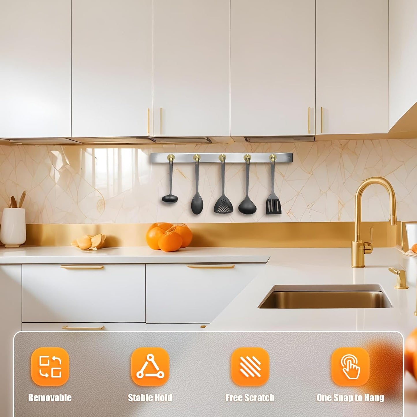 Neosmuk Magnetic Hooks, Cruise Ship Essentials, 80lb+ Heavy Duty Magnetic Hooks for Cruise Cabins, Refrigerator, Grill, Hanging, and Travel | Extra Strong Must-Haves Magnet Hook,Gold