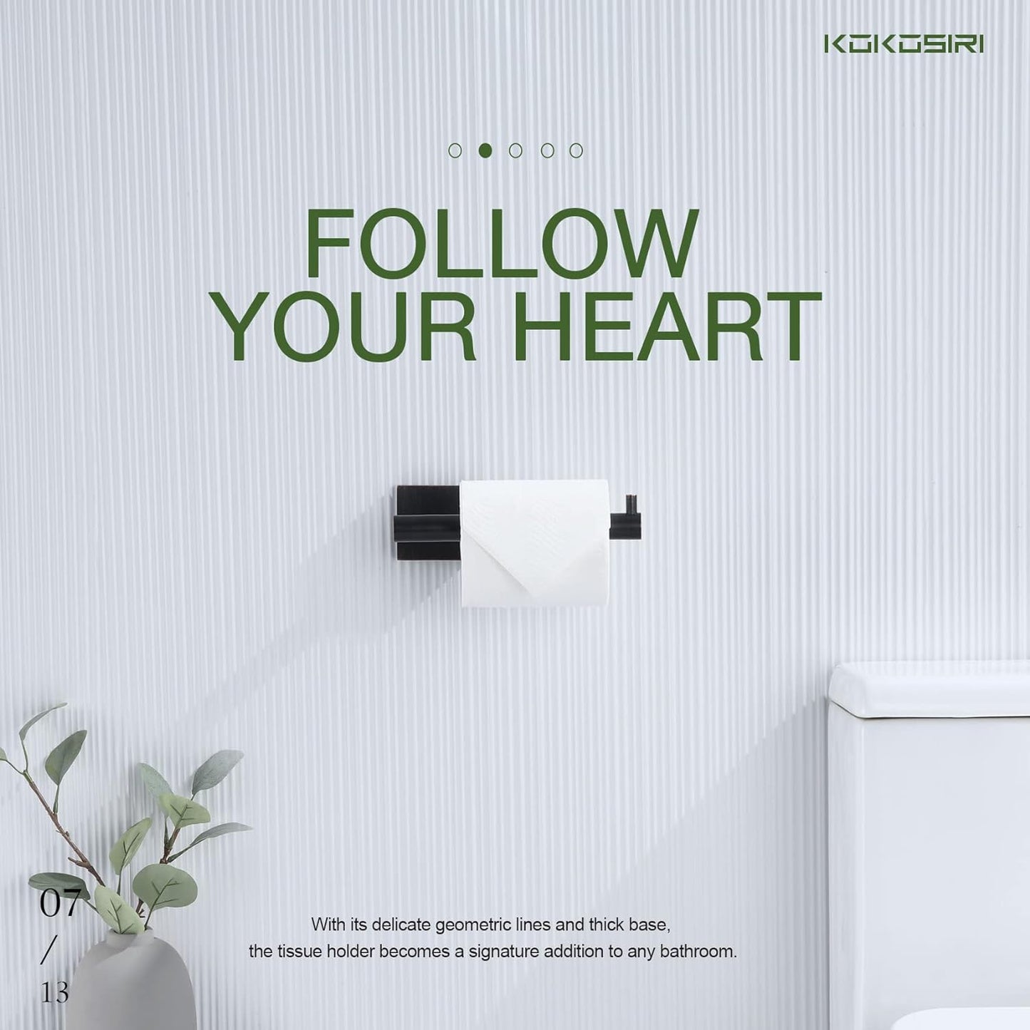 KOKOSIRI Toilet Paper Holder Oil Rubbed Bronze for Bathroom Kitchen Roll Holder Hold Mega Rolls Stainless Steel, 2 Pack, B2005ORB-2P